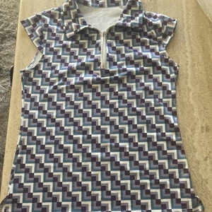 Camisa polo de golf para mujer Jack Smith manga corta azul púrpura blanco grande L - Imagen 1 de 7