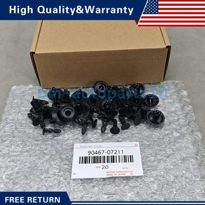 New ! 20Pcs Engine Cover Bumper Retainer Clips For 90467-07211 Toyota/ Lexus USA - Image 1 of 4