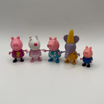 Peppa Pig George Pig Suzy Sheep Emily Elephant Figures Set b2 Combined P&P - image 1 of 2
