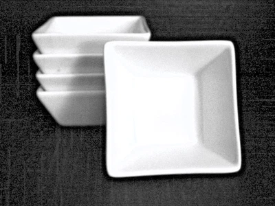 Crate & Barrel White Porcelain set of 5 Dipping Bowls 3 1/4" - New - Image 1 of 3