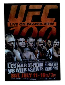 UFC100 2009 TOPPS UFC #FPR-UFC100 POSTER LESNAR ROOKIE RC T6182 - Picture 1 of 2