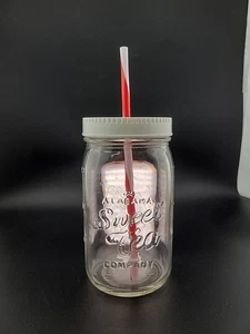 Alabama Sweet Tea Company 24oz Glass Mason Drinking Tea Jar With Lid & Straw - Picture 1 of 7