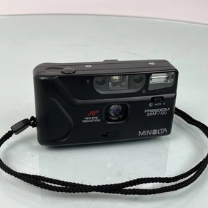 Macchina fotografica vintage Minolta Freedom 35AF QD AF riduzione occhi rossi Japan testata funzionante - Foto 1 di 10