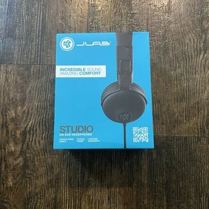 JLab Studio Headphones, Wired Headphones, Tangle Free Cord, Grey NEW Unopened - Picture 1 of 2