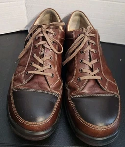 German Finn Comfort Alamo Men's Shoes Size EU 10 US 10.5 2 Tone Textured Leather - Picture 1 of 11
