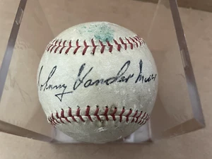 Vintage JOHNNY VANDER MEER Signed Baseball Cincinnati Reds CONSECUTIVE NO HITTER - Picture 1 of 7