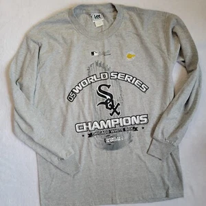 New Chicago White Sox 2005 World Series Champs Long Sleeve Gray T-Shirt M - Picture 1 of 7
