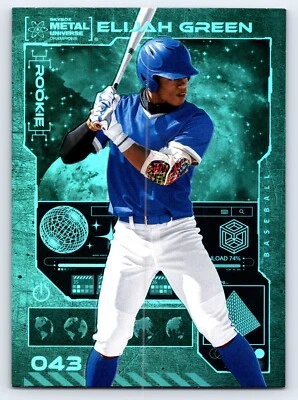 2023 SKYBOX METAL UNIVERSE CHAMPIONS ELIJAH GREEN ROOKIE AQUA PARALLEL RC 043 NM - Image 1 of 2