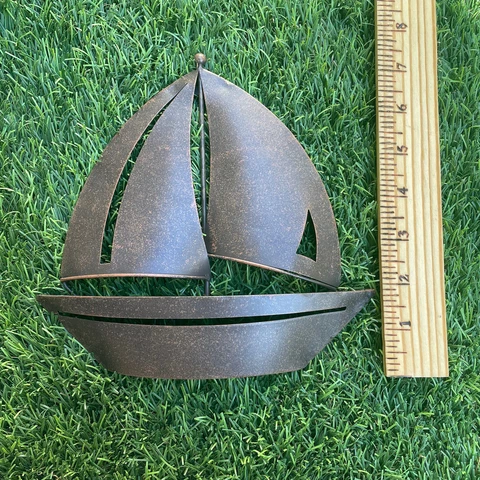 3D Metal Sculpted Boat Wall Decor By Michael Alan Designs 2004 Sailboat EUC Cover