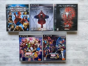 SONY PS3 Marvel Ultimate Alliance Spider-Man 2  3 & Marvel vs Capcom 3 set Japan - Picture 1 of 13