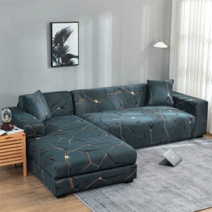 Elastic Sofa Covers Stretch Slipcovers Sectional Couch Covers 1/2/3/4 Seaters - Picture 1 of 30