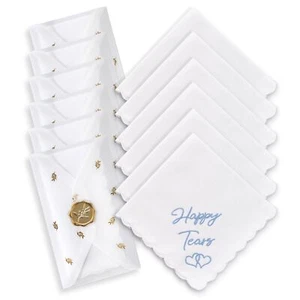 Mother Of The Bride Gifts Something Blue For Bride Wedding Day Handkerchief - Picture 1 of 19
