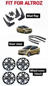 Fit For Altroz Combo Kit With Wheel cover 16 inch ,Door Visor, Mudflap - Picture 1 of 4