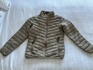 Scandinavian Explorer Taupe Grey Down Filled Lightweight Jacket Size S Pockets - Picture 1 of 13