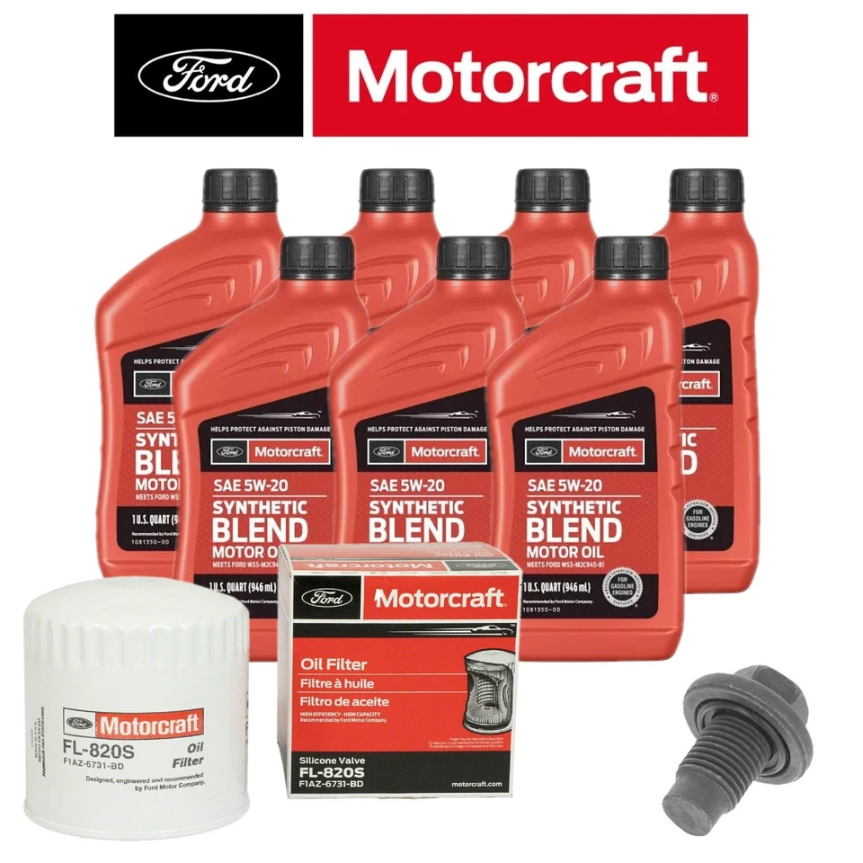 Kit de cambio de aceite Motorcraft 5W-20 para Ford Super Duty 2000-2015 5,4 L/6,2 L/6,8 L Foto 1 de 4