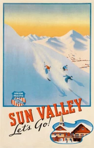 Póster de esquí de viaje vintage de Union Pacific - Sun Valley, Idaho - Imagen 1 de 1