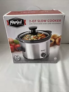 PARINI Cookware 2-QT Slow Cooker with Removable Oven-Safe Stoneware New In Box - Picture 1 of 4