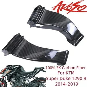 2014-2019 Real Carbon Fiber For KTM Super Duke 1290 R Air Intake Tube Duct Cover - Picture 1 of 12