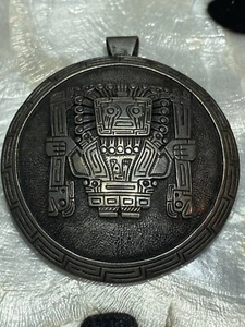 900 Silver Pendant or Brooch Pin Massive Inca God 2.25” Piece - Picture 1 of 5