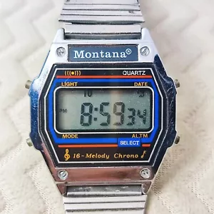 ⭐VINTAGE Soviet watch Montana quartz digital 16 melodi chrono Made in USSR 1990s - Picture 1 of 12