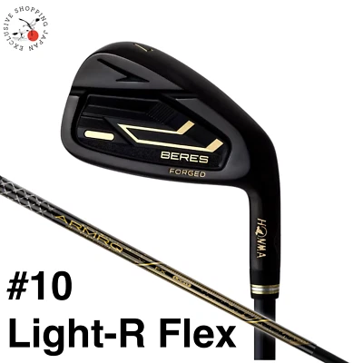 HONMA BERES 09 Black Iron Wedge Club #10 Light-R Flex 2S 2 Star ARMRQ FX Men MTO - Image 1 of 4