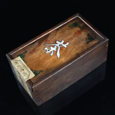 20 cm China natural Rosewood Box Tea inlay shell Old Wood Tea box