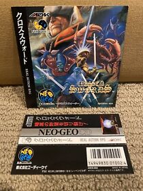 SNK Neo Geo Crossed Swords Japan CD instruction manual and spine (OBI)