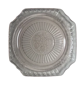 VTG Pink Depression Glass Mayfair Open Rose 9.5” Footed Plate - Picture 1 of 5
