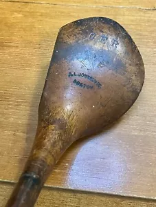 A.L. JOHNSON BOSTON Driver Wood Hickory Shaft Golf Club Antique - Picture 1 of 8