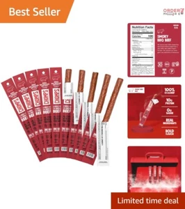 Smoky BBQ Beef Jerky Snack Sticks 10-Pack, Keto, Gluten-Free, High Protein - Picture 1 of 9