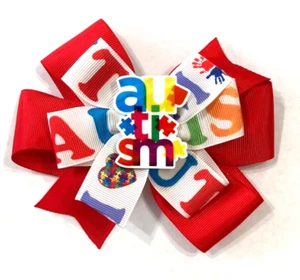 Hermoso lazo de pelo inspirado en AUTISMO para niñas. - Imagen 1 de 2