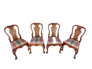 Antique George I 18th Century Walnut Side Chairs - Set of 4 - Picture 1 of 18