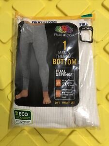 Fruit of the Loom Men's Dual Defense Thermal Bottom Natural White XL