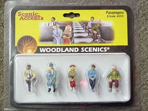 O scale PASSENGERS Train People Woodland Scenics # 2731 - Picture 1 of 2