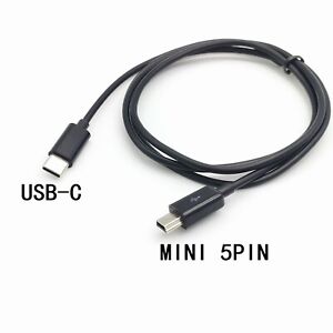Cordon de charge de données câble USB C vers mini USB 3FT pour manette PS3, lecteur MP3