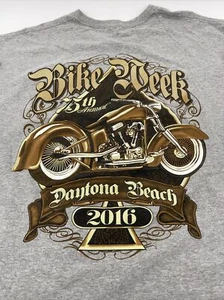 Bike Week Daytona Beach 2016 Graphic T-shirt Men Adult XXL Gray - Picture 1 of 3