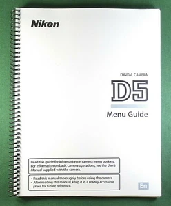 Nikon D5 Menu Guide: 152 Pages & Protective Covers - Picture 1 of 1