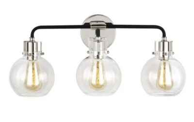 Generation Lighting VS24403PN/TXB, 24 Inch Bath Vanity Light in Textured Black - Image 1 of 3