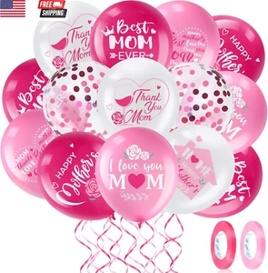50 Pcs 12Inch Happy Mother'S Day Balloons Party Decorations Supplies, I Love You - Picture 1 of 6