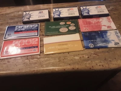 Coin Proof Sets Lot of 9 U.S. Mint - 1986 to 2005 Please See Pictures - Image 1 of 4