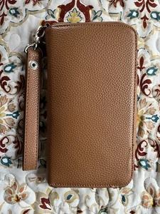 Jewell by Thirty One ALL ABOUT THE BENJAMINS Wallet Wristlet Caramel Pebble - Picture 1 of 13