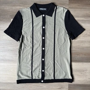 PJ Paul Jones Shirt Herren Medium Polo Kurzarm Pullover Preppy Schwarz Weiß - Bild 1 von 3