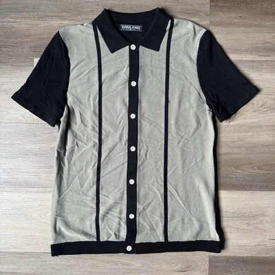 Camisa PJ Paul Jones Para Hombres Polo Mediana Manga Corta Pullover Preppy Negra Blanca Foto 1 de 3