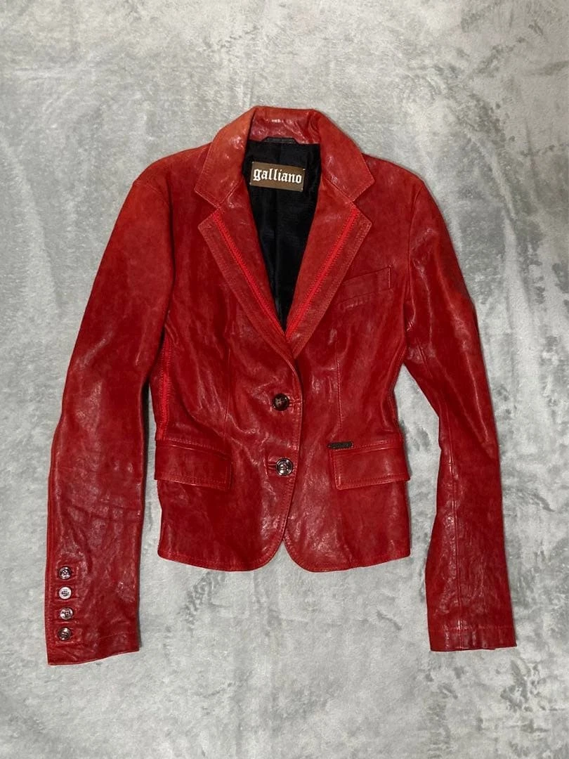 John Galliano Leather Outer Shell Coats, Jackets & Vests for Women