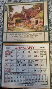 Owensboro, KY 1939 Advertising Calendar / 8x15  First Home Federal Kentucky - Picture 1 of 4