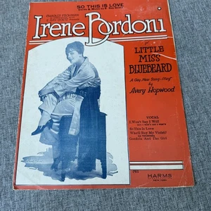Vintage Sheet Music - So this is love, Little Miss Bluebeard, Avery Hopwood 1923 - Picture 1 of 5