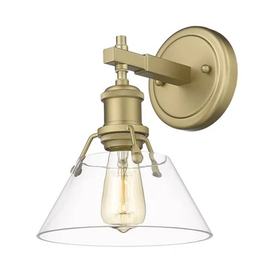 Aplique de baño Golden Lighting 3306-BA1 CLR Orwell 10" de alto - champán cepillado Foto 1 de 4