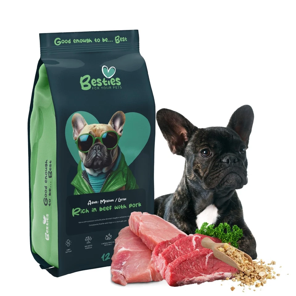 Besties 12 kg Hundefutter Trockenfutter Getreidefrei Rind und Schwein Dog Food - Bild 1 von 4