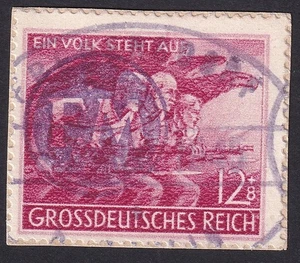 Fredersdorf Volkssturm Mi.Nr. 26 gestempelt geprüft BPP Mi.Wert 250 € (701) - Picture 1 of 2
