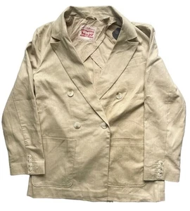 Levi’s Alexa Blazer Oversized Jacket BNWT Medium M Beige Double Breast RRP €165 - Picture 1 of 3